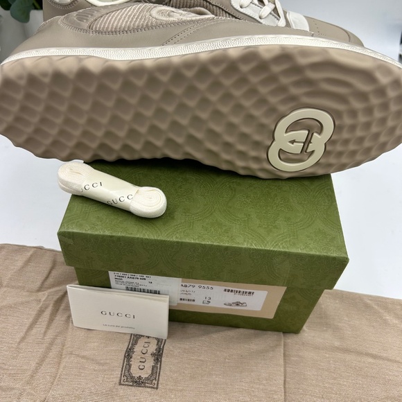 Men’s Gucci Mac 80 Dune Color Way low top sneakers size 13 made in Italy - Picture 6 of 11